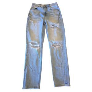 American Eagle Jeans Women’s 0 Regular Distressed Ripped Light Wash Denim